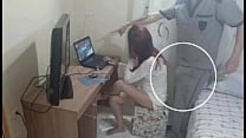 Housewife receives a naughty maintenance man.