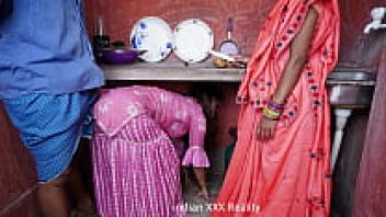 In Hindi, Indian Step Family in Kitchen XXX