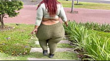 SSBBW Big Booty Latina BBW Feedee Waddling & Walking Giant Pear Ass