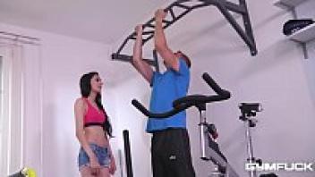 Gym love with your sweetie In 69, Ashely Ocean was seen sucking a huge dong.