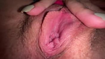 Close-up pussy masturbation combined with tight ass fingering
