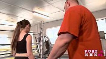 Her gym instructor is a tiny Australian with bangs.