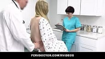 Teenage cutie Harlow West is used by a pervert and a nurse.
