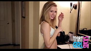 ThatGirlSucks.com: Slim, Blonde Teen Sucking My Cock While Displaying Her Ideal Body