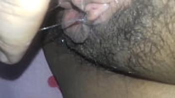 Wet, hairy pussy