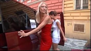 Two attractive and two amateur men are cruising around on a bus with a big reality love orgy.