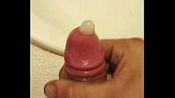 In condom cream pie, cumshot