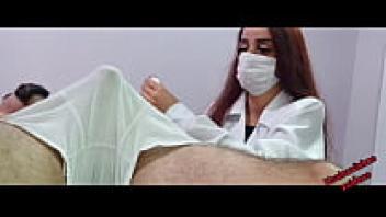 An aesthetician and nurse watch the patient's erection!