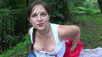 Enjoying a picnic in the woods with Young Chubby Sofy