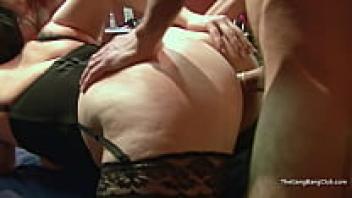 Heavy and chubby amateur gangbang