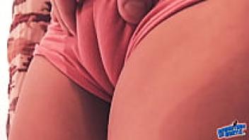 Teenage Round Ass Rubbing with Cock and Cameltoe