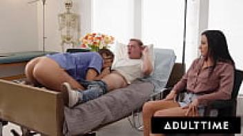 ADULT TIME: Jennifer White, a prude MILF, tries anal intercourse with Nurse Bella Rolland and her stepson!