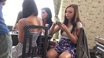 Dreams with Four Hot Sexy Girls Wearing Upskirts Without Underwear