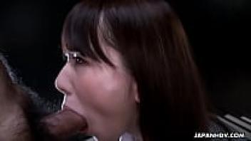 Yui Hatano, a cute Japanese girl, blows a strong, hairy love stick.