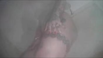 MOMMY IN SHOWER: VOYEUR STEPSON JERKS OFF AND SPIES ON HER | HARD AND WET COCK FOR CUCKOLD'S WIFE