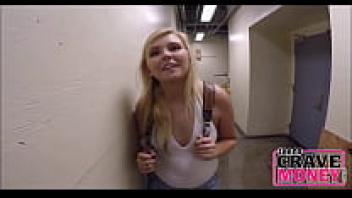 A Blonde Teen Is in Need of Cash
