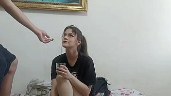 I have to give my brother a deepthroat blowjob after he gives me a throat cure.
