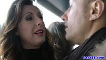 An adult European beauty picks up a stranger