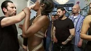 Black slave gangbang in public