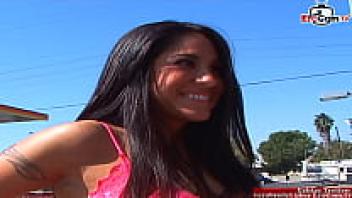 You can find a black-haired babe with flawless natural tits on the street.