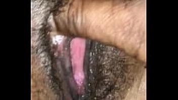 Close-up of Indian pussy massage