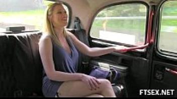 In the taxi, Creampie