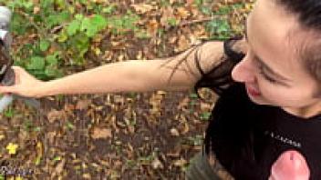 Black Lynn, a hiking vlogger, discovers a cock to suck in the middle of nowhere.