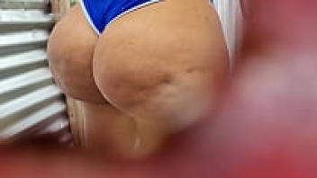 Surreptitiously shooting through the dressing room while concealed on the beach