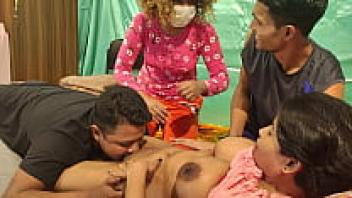 Best sex xxx porn xvideos of a deshi sexy female and two young males having sex in a rented room with Shathi Khatun, Hanif, Shapan, and Rumpa Akter.