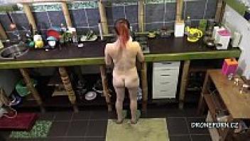 Nudist Czech teen cooking