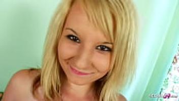 Pickup sex with rough anal defloration for a natural girl