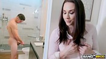 Stepmother Chanel Preston catches Jerking Off in the Bathroom in BANGBROS