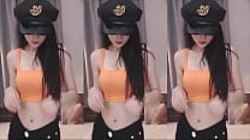 Chinese females with gorgeous hair dance.