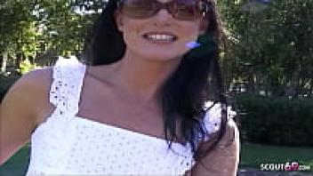 Summer pick-up with a skinny MILF from India and conversation with a cheating lover on the street