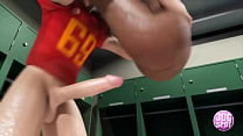 3DGSPOT: Football Players Show Adoration for Teen Babes in the Locker Room PART 1! 3D Cartoon