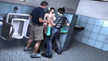 Bigboobs cleaning crew and fortunate pupil—Hentai 3d 42