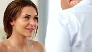 Close-up love with a hot housewife