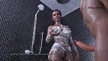 Mark and Norah sharing a shower in my sixth dorm