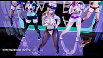 [MMD] RedVelvet - Bad Boy Kpop Striptease League of Legends Uncensored Hentai