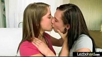 Cute, adorable lesbos enjoy themselves on camera (vid-03).