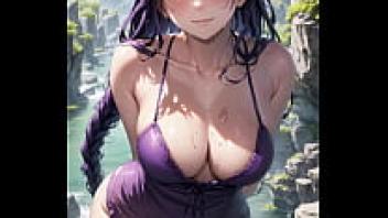 (3D ANIMATED AI GENERATED) Naked on the River (ASMR sound of pussy masturbating! AI porn)