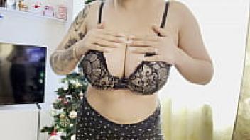 Natural female with big breasts and a nice ass