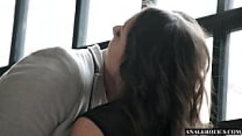 Anal sex with a doggystyled European amateur girl