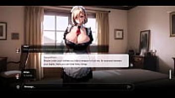 [Erotic Story] Uncensored Hentai Role Play: Suspicious Big Tits Blonde Maid With Paranoid Master AI Sexting