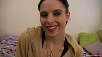 While casting a small brunette amateur beauty, Blowjob