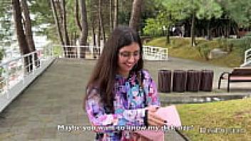 picked up a cute girl on the street, made love to her, and cummed on her spectacles.